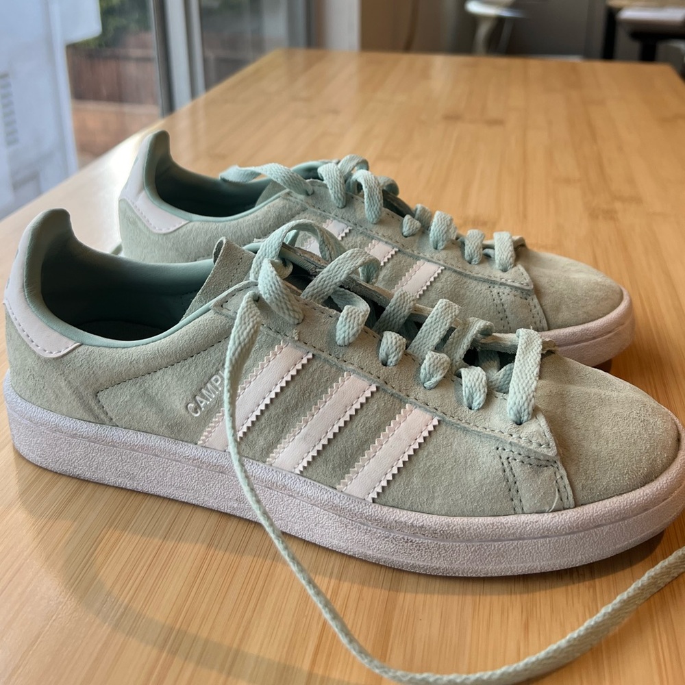 Adidas campus , mint color , used